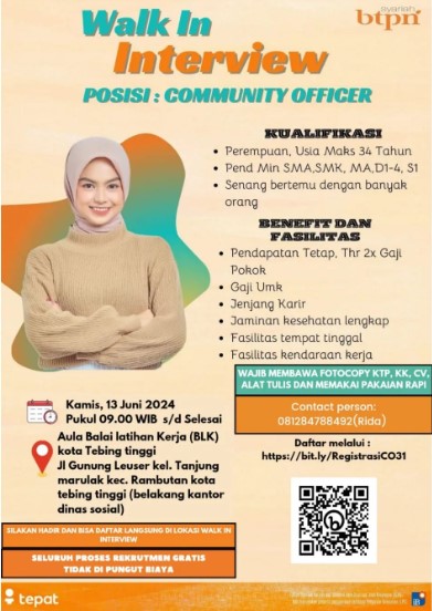 SMK N 2 Tebing TinggiLowongan Kerja BTPN